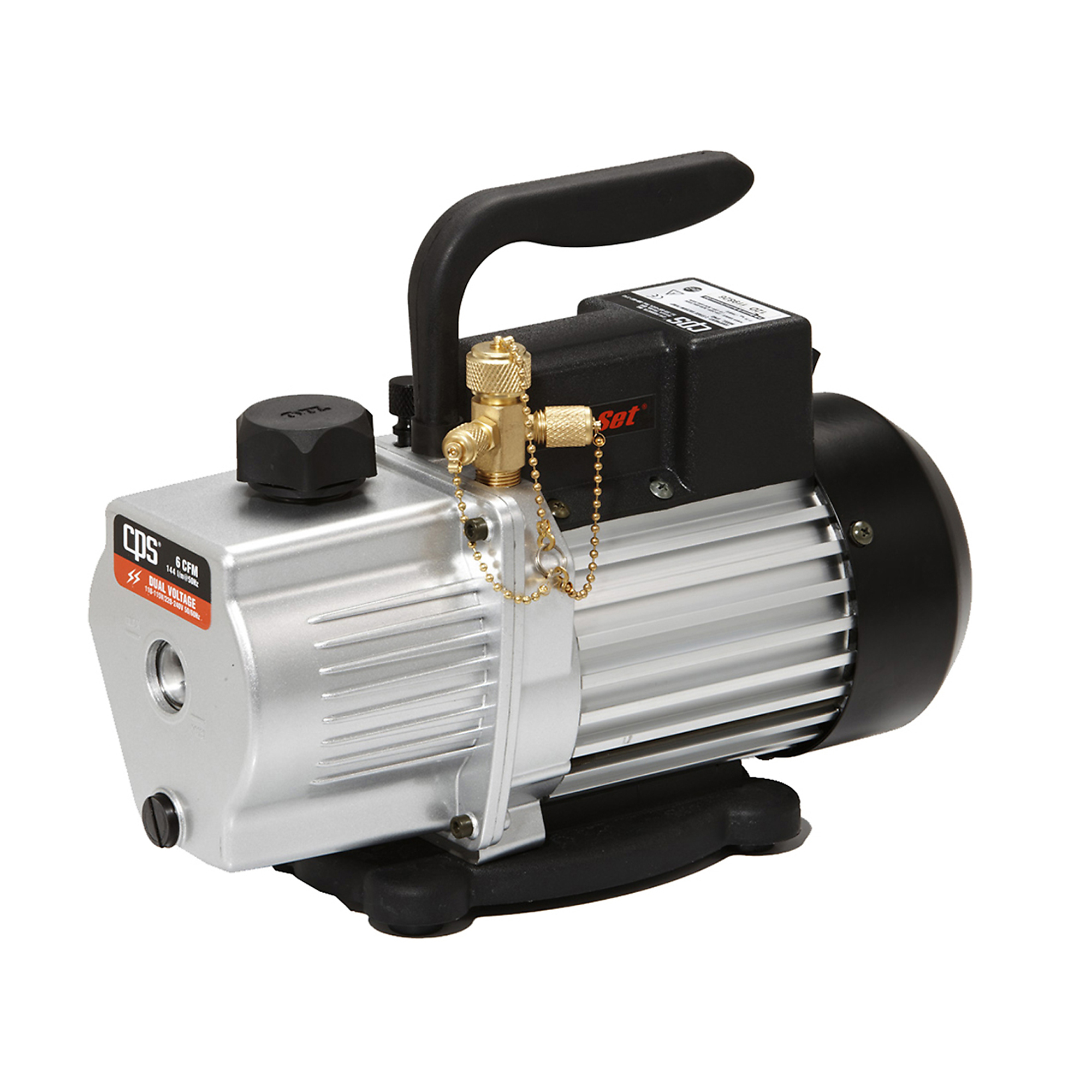 CPS Products Pro-Set Premium Series Vacuum Pump — 6 CFM, 2 Stage, Dual Voltage, 1/2 HP Motor, Model# VP6D